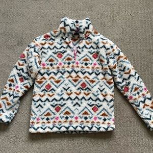 Size S Eddie Bauer Patterned 1/4 Zip